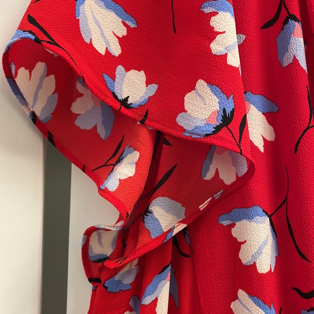 Talbots Flutter Sleeve Floral Dress NWT - Picture 4 of 10